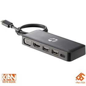 تصویر مبدل تایپ سی HP USB-C Travel HUB TPA-601H 