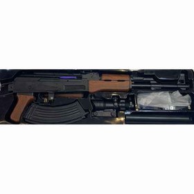 تصویر تفنگ تیر ژله ای کلاش مدل AK47 با دوربین و چمدان 