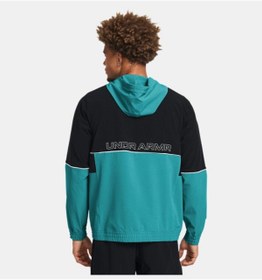 تصویر سویشرت ورزشی آبی مردانه کت بافندگی منطقه UA 1383400 464 Under Armour 