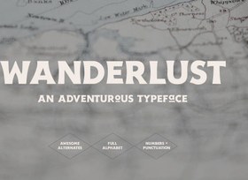 تصویر دانلود فونت انگلیسی Wanderlust – Travel Font 