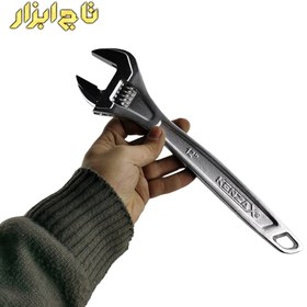 تصویر آچار فرانسه کنزاکس مدل KAW-112 سایز 12 اینچ KENZAX ADJUSTABLE WRENCH KAW-112