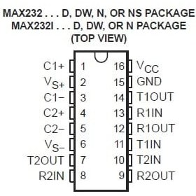 تصویر آی سی MAX232N MAX232N IC