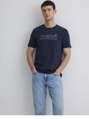 تصویر Mavi تیشرت آبی تیره با طرح لوگو | 065781-28417 Mavi Logo Baskılı Lacivert Tişört Slim Fit / Dar Kesim 065781-28417