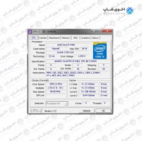 تصویر پردازنده کامپیوتر اینتل مدل Core i5-4460 Haswell استوک Intel Core i5-4460 Haswell Computer Processor Used