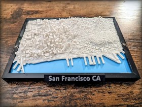 تصویر تابلو سه بعدی سن فرانسیسکو San Francisco California 3D