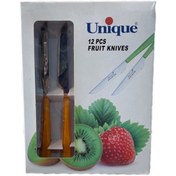 تصویر چاقو میوه خوری یونیک مدل ژله ای بسته ۱۲ عددی 