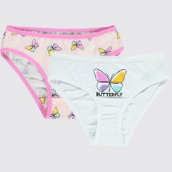 تصویر ست دو عددی شورت اسلیپ دخترانه طرح پروانه برند ترک Civil 