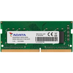 تصویر رم لپ تاپ ADATA SODIMM 3200 ظرفیت 16 گیگابایت DDR4 