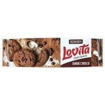 تصویر کلوچه / کوکی روشن لاویتا با طعم شکلات تلخ 150 گرمی Roshen Lovita Classic Cookies Dark Choco