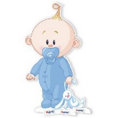 تصویر استند عروسکی 40 سانت نوزاد پسر 