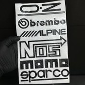 تصویر پک برچسب زیر آینه اسپرت 