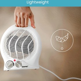 تصویر بخاری برقی فن دار جیپاس مدل GFH9521 با ترموستات و سه حالت باددهی Geepas GFH9521 Electric Fan Heater with Adjustable Thermostat and 3 Air Modes