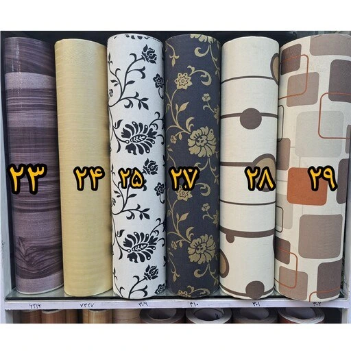 خرید و قیمت کاغذ دیواری پشتچسب دار عرض60 سانت هر رول 25 متر طول (15متر ...