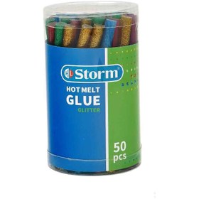 تصویر چسب حرارتی رنگی اکلیلی کوتاه باریک(50عددی) استورم کد220410 