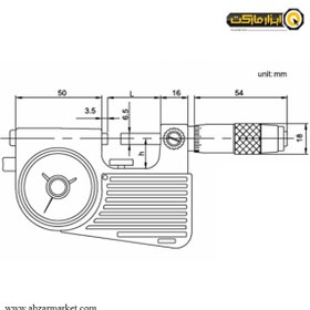 تصویر میکرومتر ساعتی آکاد خارج سنج 25-0 میلی متر مدل 349-001-01 