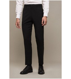 تصویر شلوار هوشمند مشکی فیت اسلیم برند burton Skinny Fit Black Smart Trousers