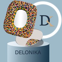 تصویر آینه دست ساز پوم پوم رنگی 