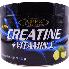 تصویر پودر عضله سازی کراتین + ویتامین C اپکس ۴۰۰ گرم 