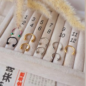 تصویر پیرسینگ نعلی استیل 