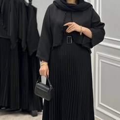 تصویر ست کت و سارافون زنانه مازراتی رنگ مشکی سایز ۴۰ تا ۴۶ 