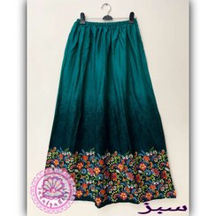 تصویر دامن نخی بلند شیراز در رنگبندی متنوع فروشگاه صدف گالری کد 2001843 