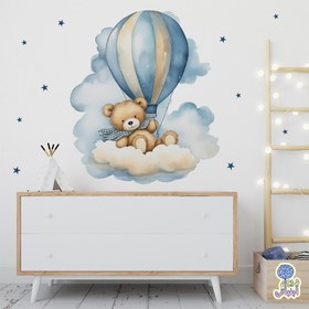 تصویر برچسب دیواری اتاق کودک تدی کوچولو کد W170 سایز ۸۰*۱۰۰ سانت 