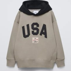 تصویر هودی پسرانه زارا USA SPORTY SWEATSHIRT 