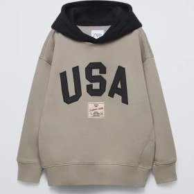 تصویر هودی پسرانه زارا USA SPORTY SWEATSHIRT 