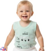 تصویر رکابی بچه گانه درنا رنگ آدامسی 