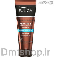 تصویر بالم نرم کننده قوی فولیکا Fulica Keratin E Hair Balm تقویت کننده و ترمیم کننده موی سر حجم 200 میل حاوی کراتین و روغن آرگان