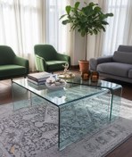 تصویر میز جلو مبلی دو تیکه شیشه ای اکسیر 