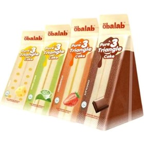 تصویر کیک ژاپنی مثلثی ماچا 