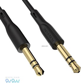 تصویر کابل AUX بروفون مدل BL1 طول 1 متر Borofone BL1 Audiolink AUX 1m hempen audio cable