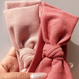 تصویر هدبند کشباف پاپیونی دخترانه - کالباسی 