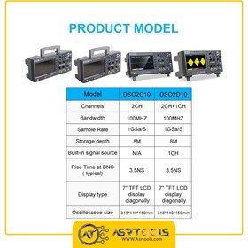 تصویر اسیلوسکوپ هانتک مدل HANTEK DSO2D10 اصلی oscilloscope HANTEK DSO2D10