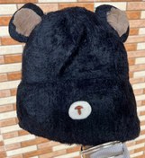 تصویر کلاه بافت موهر خرسی فری سایز از ۸ سال به بالا 