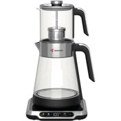 تصویر چای ساز مباشی مدل ME-TM305 ظرفیت ۱.۷ لیتر با کتری شیشه‌ای 