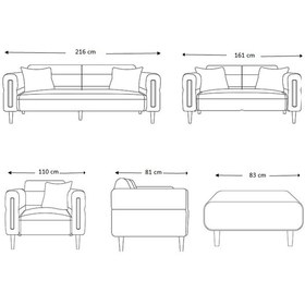 تصویر ست 7 نفره مبل راحتی نیلپر مدل سیروم Sirom Nilper sofa - Sirom