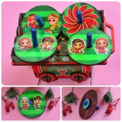 تصویر فرفره چوبی طرح یلدا مناسب هدیه جشن یلدا 