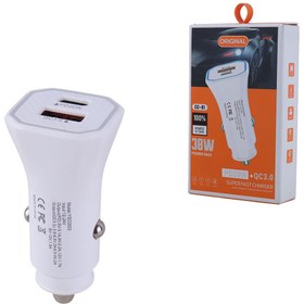 تصویر شارژر فندکی فست شارژ CC-61 QC3.0 PD 20W CC-61 QC3.0 PD 20W Car Fast Charger