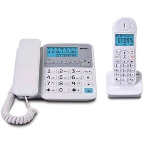 تصویر گوشی تلفن بی سیم یونیدن مدل AT4501 Uniden AT4501 Combo Corded & Cordless Phone