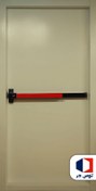 تصویر درب ضد حریق استاندارد آتش نشانی رنگ سفید صدفی 