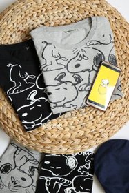 تصویر تی شرت زنانه و مردانه اسنوپی طراحی 