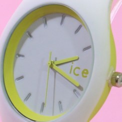 تصویر ساعت آیس Ice watch دو رنگ سفید فسفری 