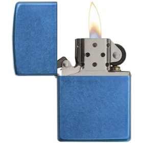 تصویر فندک اورجینال بنزینی زیپو مدل Zippo REG CERULEAN Zippo REG CERULEAN