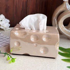 تصویر جا دستمال کاغذی سرامیکی طرح حباب لاستر 