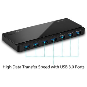 تصویر هاب USB 3.0 نه پورت تی پی لینک مدل UH720 Tp-Link UH720 USB 3.0 7-Port Hub with 2 Charging Ports