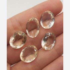 تصویر نگین سیترین برزیلی طبیعی تراش الماس ، مناسب زیورآلات خاص، کدN044 