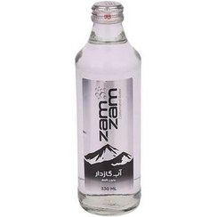 تصویر آب گازدار شیشه ای زمزم 