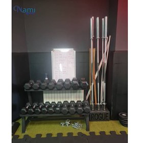 تصویر رک دمبل دو طبقه dumbbell rack bato2022 